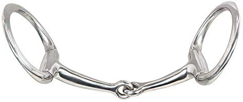 PFIFF 102718 Edelstahl-Olivenkopfgebiss, einfach gebrochen, silberfarben 135