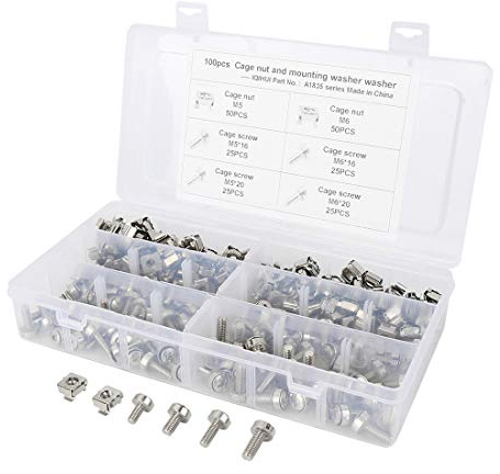 X AUTOHAUX Voiture Écrou à Cage M5 M6 Acier Vis Montage M5x16 M6x16 M5x20 M6x20 Kit