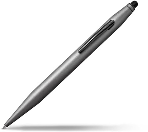 Cross Tech 2 Kugelschreiber (Schreibfarbe: schwarz, mit Stylus inkl. Geschenkbox) Titan-Grau