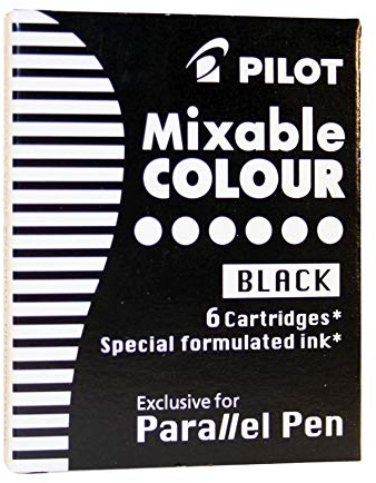 Pilot Ink Cartridges for Fountain Pen Parallel Pen Black, 3 - Pack