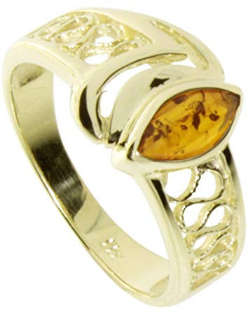 Ring - Anisia - Gold 333/000 - Bernstein