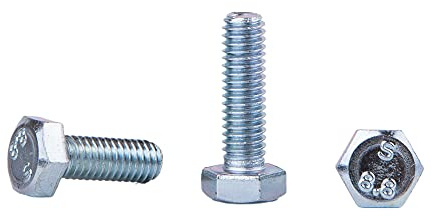 Lot de 30 boulons hexagonaux DIN 933 en acier zingué - entièrement filetés - M12 x 40 mm (qualité 8.8)