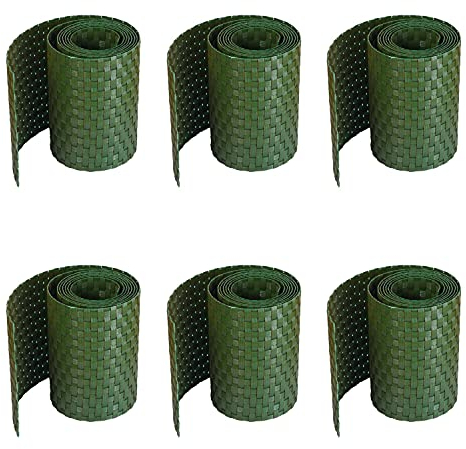 workingHOUSE Valla Protectora para Jardines- Revestimiento de privacidad de Poliratán para Jardines y terrazas - Sin Mantenimiento y Fácil de Instalar - 255 cm Largo x 19 cm Ancho (6, 6 x Verde)