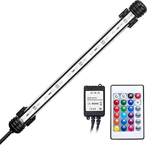 Aquarium Lampe, GreenSun Aquarium Licht Lampe Aquarium für Fisch Tank mit Fernbedienung RGB Farbwechsel Aquarium Lampe LED 28cm Aquarium Beleuchtung