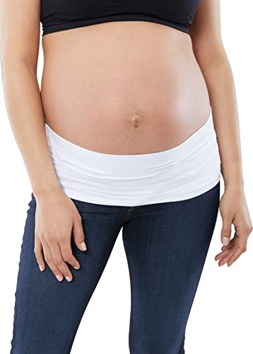 Ingrid & Isabel Basics - Bellaband - Belly Bands for Pregnant Women (M/L, White) BP