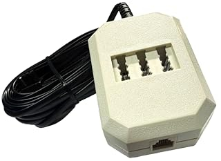 G-TELWARE® Adattatore analogico/splitter TAE F western maschio su presa TAE NFF N-NFF e RJ11, 6 metri (F-NFF, 6M)