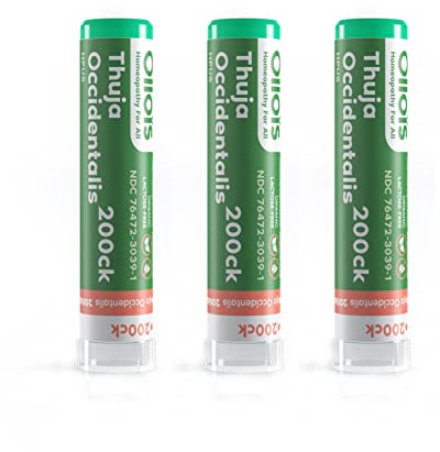 OLLOIS Thuja Occidentalis 200ck Organic, Lactose-Free, Kosher Homeopathic Medicine, 80 Pellets (Pack of 3)