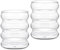 xianynow Lot de 2 Verres à Bulles en Verre en Forme de Vague, Verres à Boire Vintage, Verres à Nervures, pour eau Café Boisson Vin Cocktail Whisky Bière