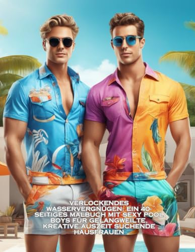 Verlockende Wasservergnügen: Ein 52-seitiges Malbuch mit sexy Pool Boys für gelangweilte, kreative Auszeit suchende Hausfrauen: Tauchen Sie ein in ... muskulöse Pool Boys zum Leben erwecken!