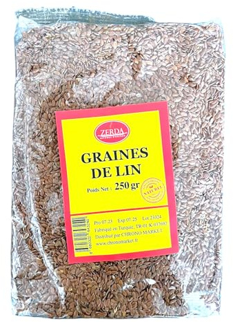 Graines de Lin 250g | ZERDA | Haute Qualité | 100% Naturel