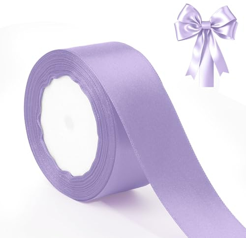40mm, 23meters Geschenkband Satinband Lila Lavendel Geschenkband Weihnachten Schleifenband Lila Hochzeit Stoff für Band Brautstrauß Halloween Satinband Hochzeitsdekoration Deko Band Geschenkverpackung