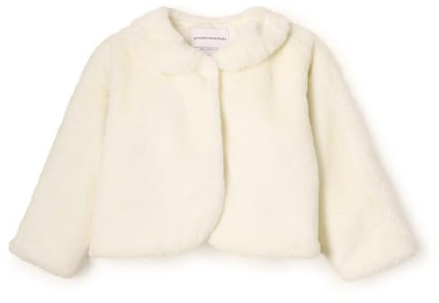 Amazon Essentials x Sofia Grainge Chaqueta Efecto Pelo Niña, Marfil, 4 años