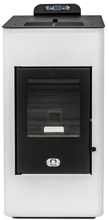 STUFE A PELLET ITALIA Super 12 KW 5 estrellas WiFi – Estufa de pellets de aire ventilado, eficiencia 91% calentador, 120 m², autonomía de 15 h, programable, 5 velocidades y potencias, garantía de 24