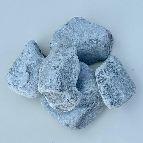 World PLANTIL Piedra mármol Canto rodado Color Gris nevado, Piedra Decorativa para Jardin, Espacios Exteriores y Intriores/Paisajismo, Jardineras y Macetas/Terrazas y Patios (40/60 mm 20 kg)