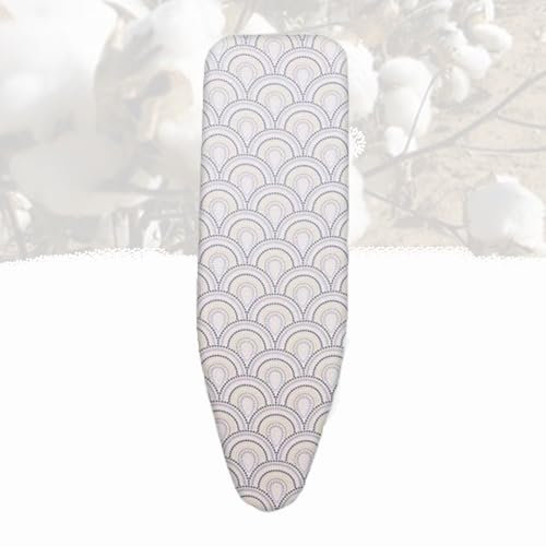 DAQXYH Copri ASSE da Stiro Grande, 130x50cm Riflettente Il Calore Copri ASSE Ferro da Stiro Telo Stiro da Tavolo in Cotone Ispessito, Bordo Elastico(Yellow,130x50cm(51x20in))