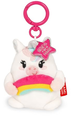 Legami - ¡Llavero Super Soft! Tema Unicorn, Llavero de Peluche, Colgante con Mensaje Grabado y Mosquetón de Zinc, 7x11 cm
