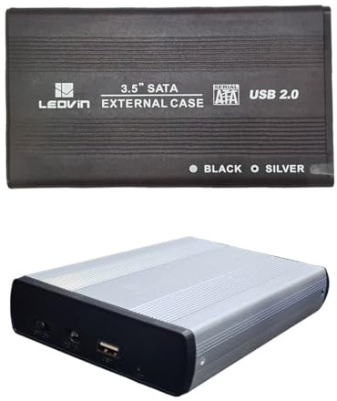 CASE BOX ESTERNO PER HARDISK HARD DISK ALLUMINIO HD 3.5 SATA USB 2.0 HDD LE-106