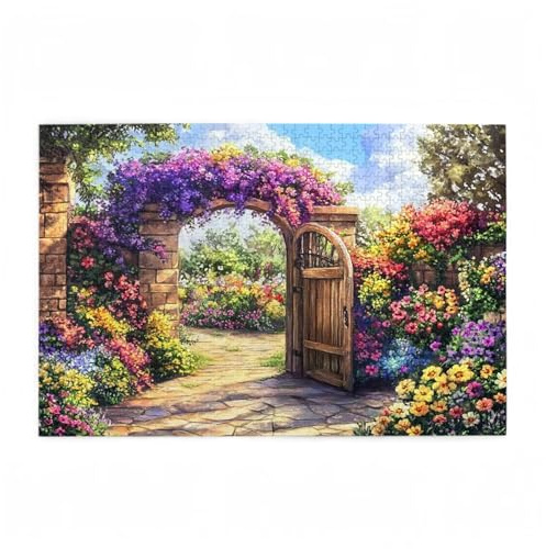 Blume Puzzle Garten Puzzle Große 3000 Teile Erwachsene, Clevere Rätsel, Geschicklichkeitsspiel für die Ganze Familie, Holz Farbenfrohes Jigsaws mit Geschenkbox Verpackung, Zimmer Deko 81x122cm D-314