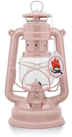 Feuerhand Sturmlaterne Baby Special 276 Rose - Petroleumlampe Outdoor | Ideal für Garten & Camping, korrosionsresistentes Stahlblech, 20h Leuchtdauer, Made in Germany, Schott Glas