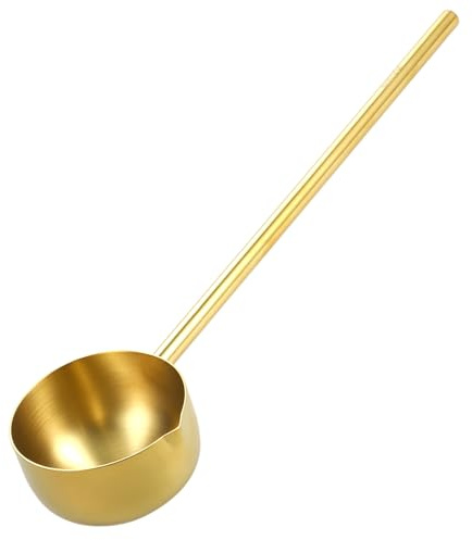 LOORGVEL Garden Water Bailer Kitchen Utensils Stainless Steel Serving Ladle with Extended Long Handle Stylish Easy-to-Use Design for Garden and Kitchen Tasks