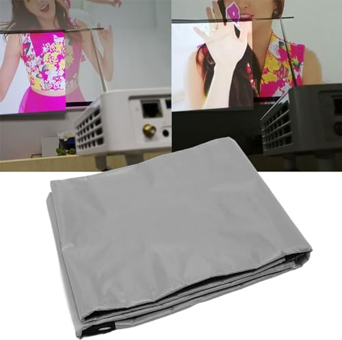 LICAEVEY Pantalla de Proyector, PVC Sintético Antiluz, Montaje en Pared 16:9 Plegable para Cine en Casa, Experiencia de Visualización Clara en Interiores y Exteriores (100 Pulgadas (87 x 49,2