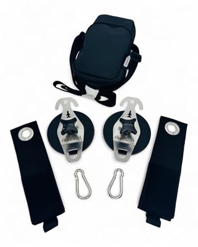 STYYL Magnetset - PRO - 2 Stück Universalmagnet-Befestigung mit jeweils 55kg Haftkraft - Magnethaken für Camping, Kastenwagen & Vanlife - gummierte Magnete - Camping Offrroad Camper Zubehör Gadget