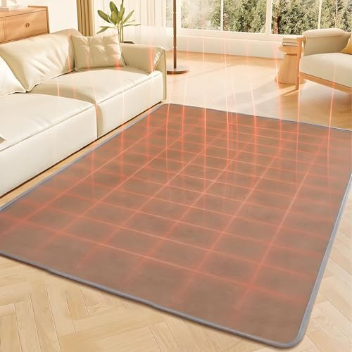 SHENGSHIYU Tappeti Riscaldati Riscaldamento al Grafene,Avvio One-Touch,Impermeabile Riscaldamento Elettrico a Pavimento Camper,Offre Calore per Diverse Situazioni B-150×200cm/59.06×78.74in