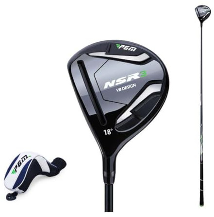 Vänsterhänt golfdriver professionell #1/3/5/4H grafitskaft hög studsning titan trä hybrid järnklubb med huvudbonad män sport (vänster, #5-S, svart)