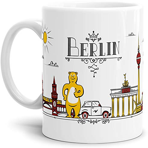 Design Tasse Berlin - Kaffeetasse mit Motiv, bedruckte Tasse, Souvenir