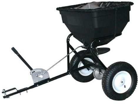 Neilsen CT2216 125lb Tow-Behind Spreader - Durable Fertilizer and Seed Spreader with Heavy Duty Nylon Gear, Vinyl Cover, and 3M Spread Pattern