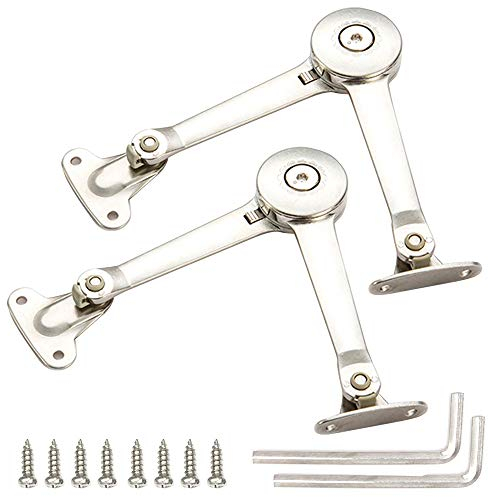 XNJIHWA 2 Stücke 40Lbs Klappenstütze mit Schrauben,Klappenbeschlag für Stütze von Schränken, Spielzeugkiste, Schrank