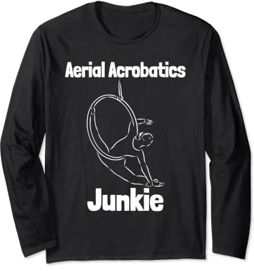 Aerial Hoop Yoga Dancing Aerial Hoop Artist Aerial Acrobatic Langarmshirt