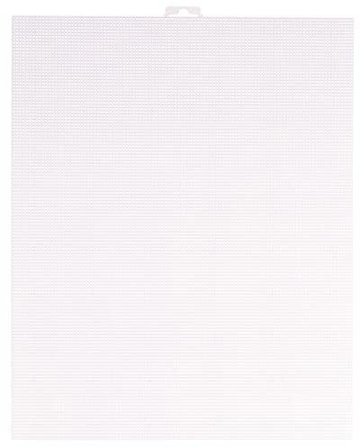 Vaessen Creative Kunststoffleinwand, Feinheitsgrad 10, flexibles Maschengewebe für Handarbeiten, Stickerei und Kreuzstich, 10 Stück, 26x32cm, Transparent