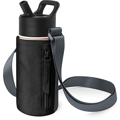 Simple Modern Kid's Water Bottle Carrier Sling with Adjustable Strap | Bottle Holder Crossbody Bag for Walking, Hiking and School | Summit Collection | Slate