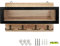 LYFJXX Porte-lettres et clés pour décoration murale, organiseur mural en bois avec 4 crochets doubles pour clés, support mural pour entrée, rangement, salon, couloir, cuisine (bois)