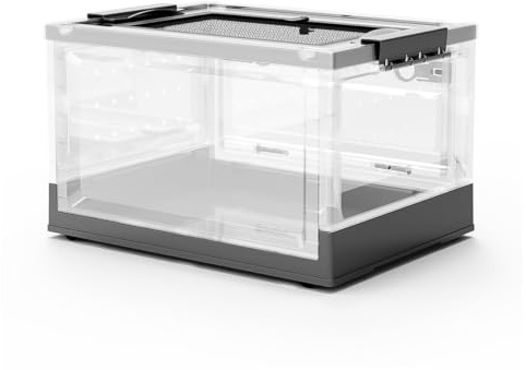 ZONADAH Durchsichtiger Zuchtbehälter, Insekten-Futterbox, Hamsterkäfig, Reptilien-Wachstumshaus, tragbare Acryl-Reptilienbox für Spinne, Eidechse, Skorpion, Tausendfüßler, gehörnter Frosch