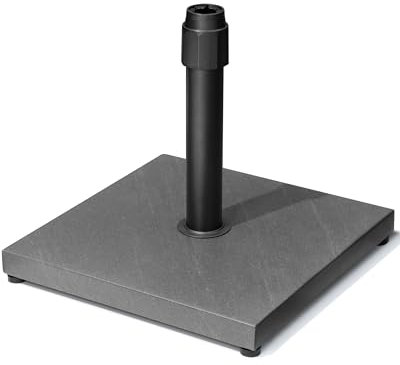 JOINHOM 45lbs Patio Umbrella Base - Heavy Duty Outdoor Patio Market Umbrella Stand for Deck, Poolside, Balcony, Wind-Resistant Design, Grey