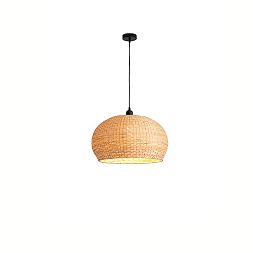 XYZJK Lanterna di bambù, paralume di bambù, rami di bambù intrecciati a mano, illuminazione a soffitto, altezza regolabile, adatta for la sala da tè Balcone Apparecchi di illuminazione