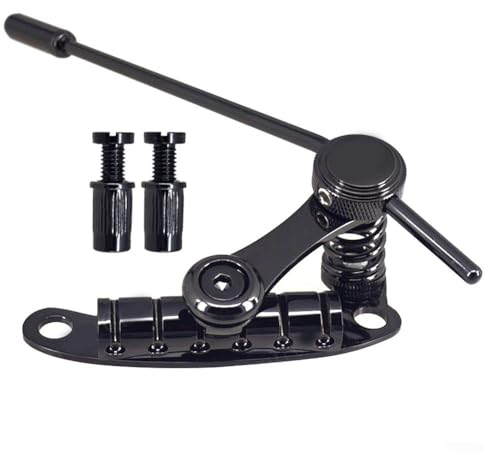 LVYXON E-Gitarren-Steg-Stopp-Stopp-Steg, Saitenhalter Tremolo für LP für SG-Gitarren (schwarz)
