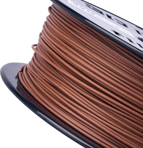 Holz-PLA-3D-Drucker-Filament 1,75 Mm | Maßgenauigkeit +/- 0,03 Mm | Sauber Gewickeltes 3D-Druck-Filament | Zubehör Für 3D-Druckerzubehör | 1 Kg (2,2 Lbs)/Spule,Rote Holzfarbe,Holz PLA
