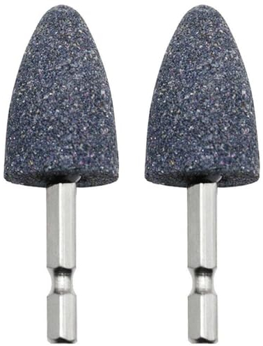Hexagonal Shank Abrasive Mounted Stone 2 Pcs Grinding Wheel Head Mounted Points Abrasive Stone Grinding Wheel Bits for Rotary Tool