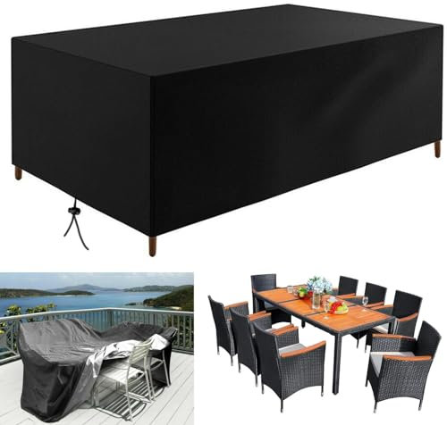 HNKDKJ Abdeckung Für Gartenmöbel Wasserdicht 180x95x80cm/TxBxH Rechteckig/Quadrat Gartenmöbel Schutzhülle 420D Oxford Schwerlast Winddicht Staubfest Schutzhülle für Gartentisch Terrassenmöbel