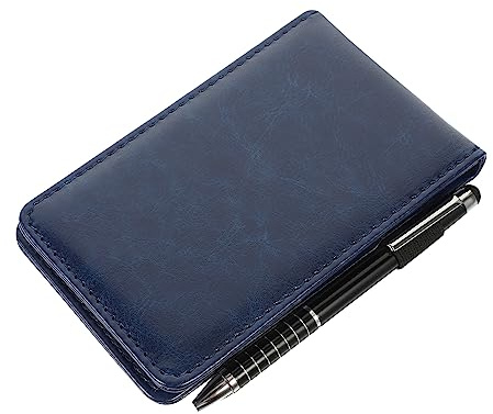 BCOATH A7 Notizbuch aus Pu Leder Klein und Leicht mit Stift für Tagebuch und Bürobedarf Praktisch zum Mitnehmen