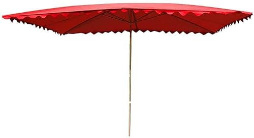 HUIBBGO Parasol de marché rectangulaire de 2,9 m, Parasol inclinable à 8 Baleines avec mécanisme d'inclinaison, Anti-UV, pour Plage/Piscine/terrasse/abri extérieur