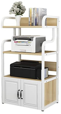 CJHFR472SG Druckerständer Druckerständer, 4-stufiges, stehendes Mehrzweck-Regal for Media-Player, Scanner, Dateien, Bücher, Mikrowellenherd in der Küche, Wohnzimmer, Heimbüro Druckertisch