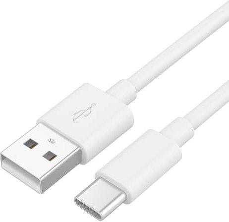 Cavo Iphone,Ricarica Rapida e Trasferimento Dati,Cavo Bianco in PVC,Compatibile con Samsung, Xiaomi, Huawei, Tablet, Power Bank – 1 Pezzo