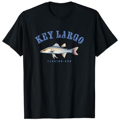 Key Largo Florida Keys Snook-Angel-Design T-Shirt