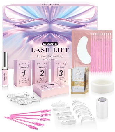 Lash Lift Kit, Eyelash Perm Kit, 5 Sets Lash Perm Kit Eyelash Lift Kit, Eyebrow Lamination Easy for Beginner, Professional Eyelash Curling Lash Extension Set, Home Achieve Semi-Permanent Curling