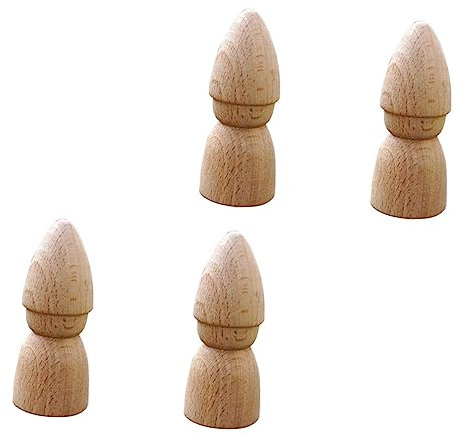 DOITOOL 4stücke Holz Puppe Doodle Bastelarbeiten Holz Spielzeug Für Junge Mädchen Diy Malerei Spielzeug Diy Zubehör Aus