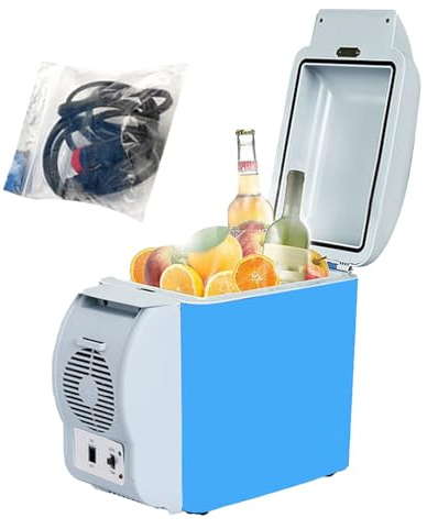 Frigorifero per auto - frigo elettrico da viaggio, frigorifero anti -slip portatile 7.5L | Unità di raffreddamento e riscaldamento compatta per cucina, auto, dormitorio, viaggi su strada, ufficio, uso